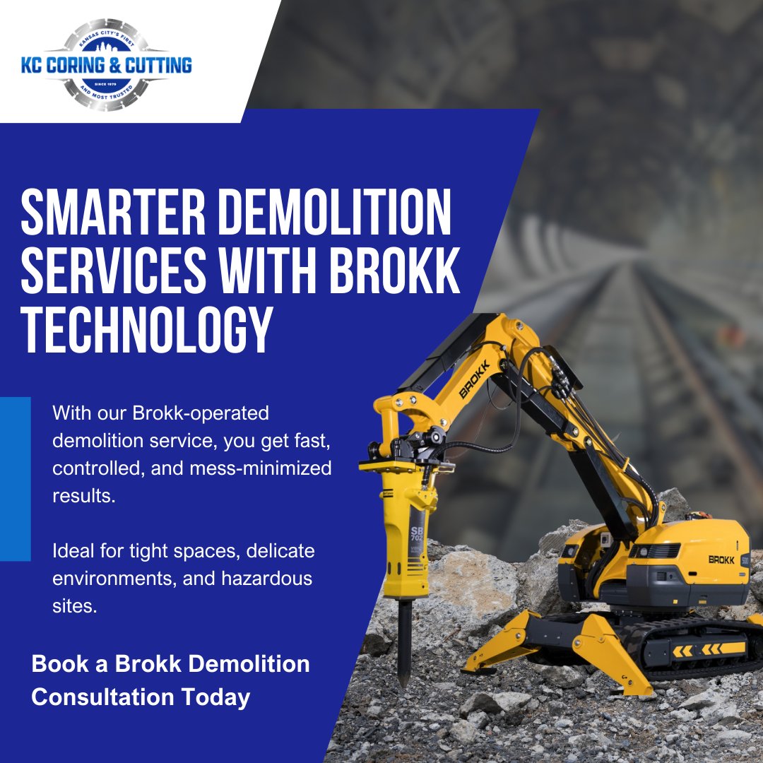 CoringKc's tweet image. Say goodbye to tight space challenges! Brokk Robots deliver exceptional maneuverability for confined space demolition. 🤖💪 #KCCoring #KansasCity #Brokk #ConfinedSpaceDemolition
