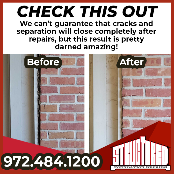 Cracks like this don’t always close up perfectly after repairs—but when they do? 😲👏
Structured Foundation Repairs for the win! 💪
📞 972-484-1200
#BeforeAndAfter #FoundationRepair #DFWHomes #BrickFix #StructuredStrong