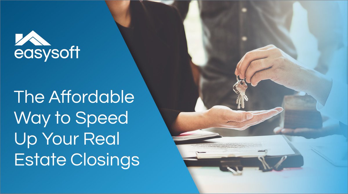 Simplify your closings from contract to keys. 🏡
Easysoft streamlines your entire #RealEstateClosing workflow — saving time, reducing errors, and keeping deals on track.
🚀 Start your free 7-day trial today: bit.ly/3017XOt