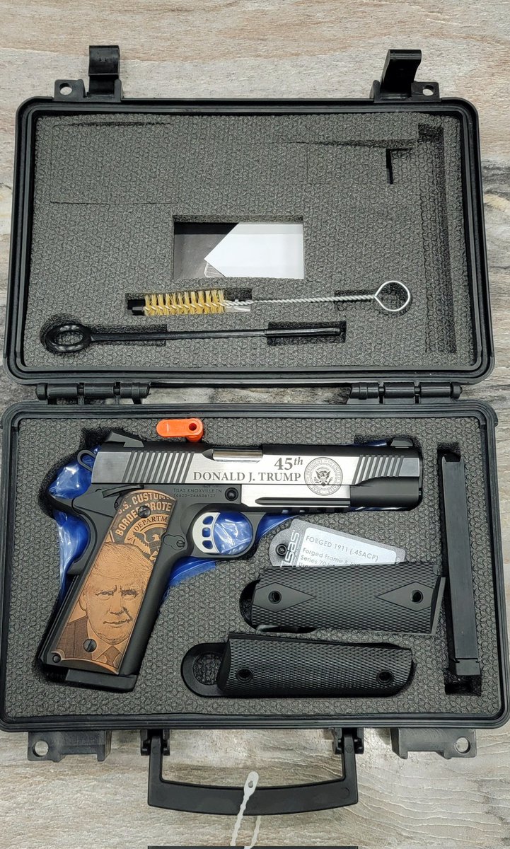 outdoors_deer's tweet image. If you missed the last Trump 1911 we had, don't worry. We have restocked. 

#Tisas #SDS #1911 #45ACP #Trump #Pistol #NewArrivals