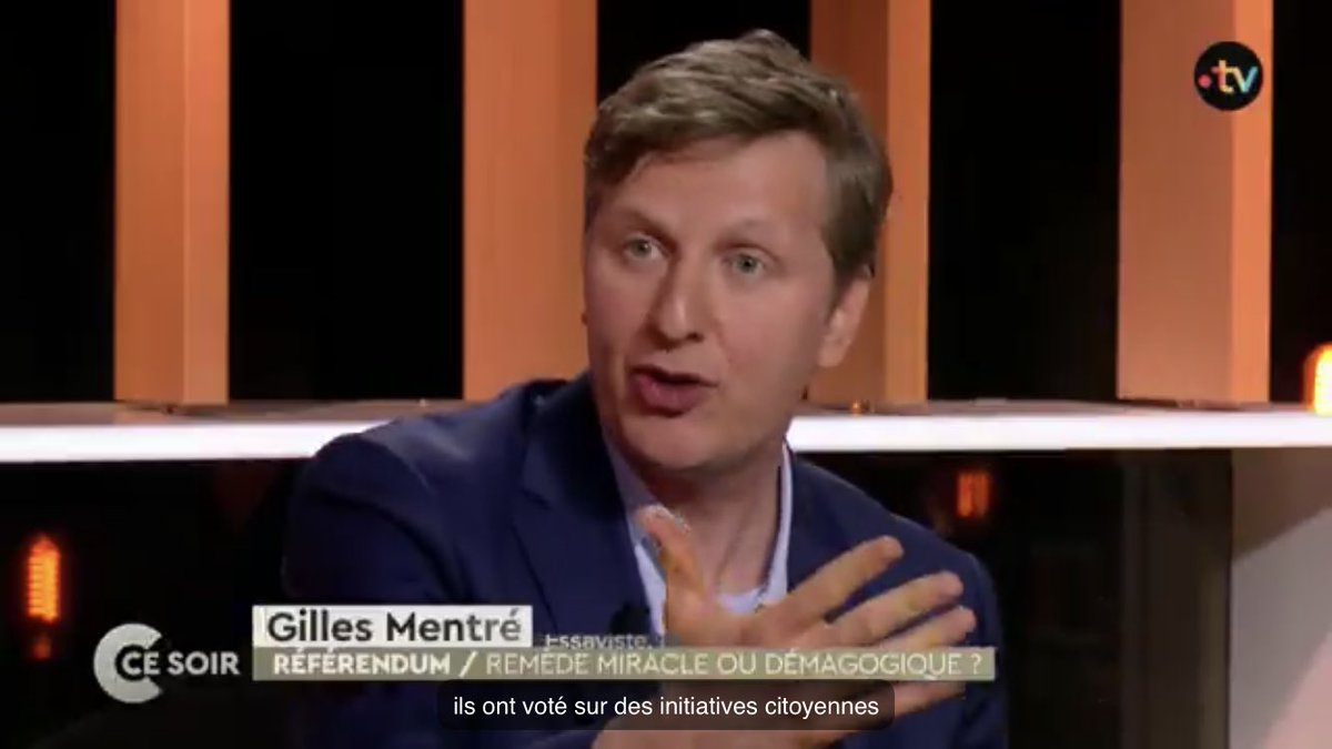 Gilles_Mentré (@gilles_mentre) on Twitter photo Je serai ce soir l’invité de <a href="/Ccesoir/">CCeSoir</a> pour débattre de l’Etat de droit. Il faut redonner leur voix au législatif et aux citoyens pour sortir de la dangereuse confrontation entre le gouvernement et les juges
<a href="/aurelifil/">Aurélie Filippetti</a> <a href="/patrice_spinosi/">Patrice Spinosi</a> <a href="/NPolony/">Natacha Polony</a> <a href="/phtavoillot/">Tavoillot</a> <a href="/AlineMERIAU/">Aline MERIAU</a> Je serai ce soir l’invité de <a href="/Ccesoir/">CCeSoir</a> pour débattre de l’Etat de droit. Il faut redonner leur voix au législatif et aux citoyens pour sortir de la dangereuse confrontation entre le gouvernement et les juges
<a href="/aurelifil/">Aurélie Filippetti</a> <a href="/patrice_spinosi/">Patrice Spinosi</a> <a href="/NPolony/">Natacha Polony</a> <a href="/phtavoillot/">Tavoillot</a> <a href="/AlineMERIAU/">Aline MERIAU</a>
