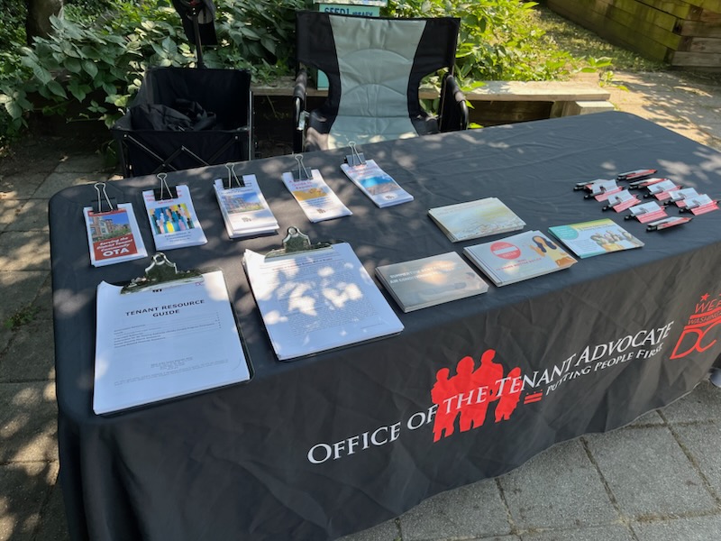 OTA is talking with tenants at Lederer Farms this morning doing community outreach.