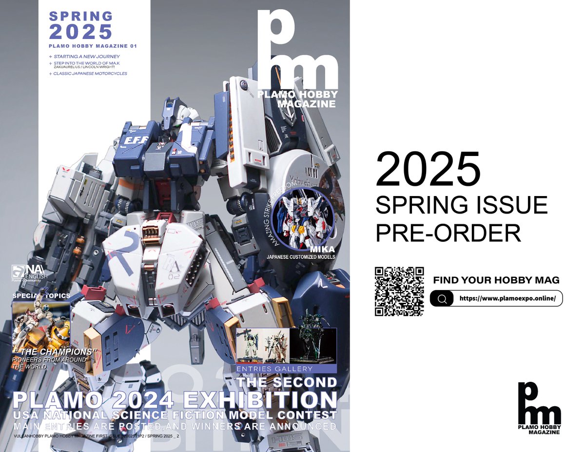 PlamoHobbyMag's tweet image. Back in Print!
Plamo Hobby Magazine Returns for builders!
Due to popular demand, the first issue of PHM is getting a reprint!
Missed it the first time? Now’s your chance to own the issue that started it all.
Shipping starts Sep. Scan the QR code to pre-order now!
#phm