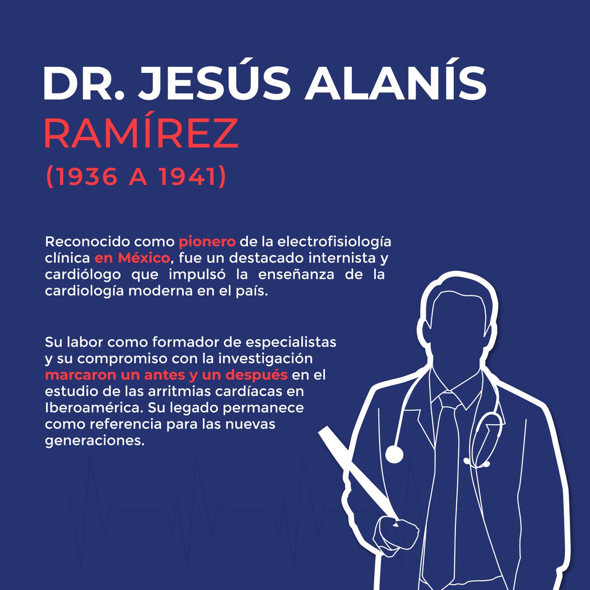 🫀 ¿Ya conoces a los pioneros de la electrofisiología en Iberoamérica?
El Dr. Jesús Alanís Ramírez, distinguido cardiólogo mexicano y referente en el estudio de las arritmias.
📖 Descubre su legado y explora más biografías en:
🔗 someec.mx/?seccion=pione…