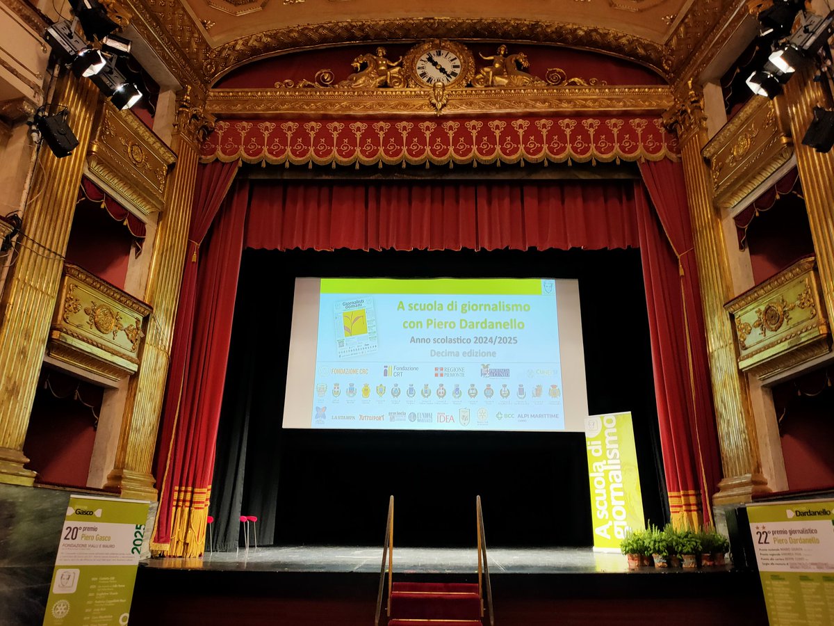 Al #Toselli di #Cuneo oggi alle 18 la festa conclusiva del #Dardanelloascuola con il premio 'Gasco' #MassimoMauro e <a href="/FVM_Official/">FVM</a>.

TUTTI I DETTAGLI AL LINK:
rebrand.ly/ascuolagiornal…

#AssociazioneDardanello #Ascuoladigiornalismo #Dardanelloascuola #premioGasco