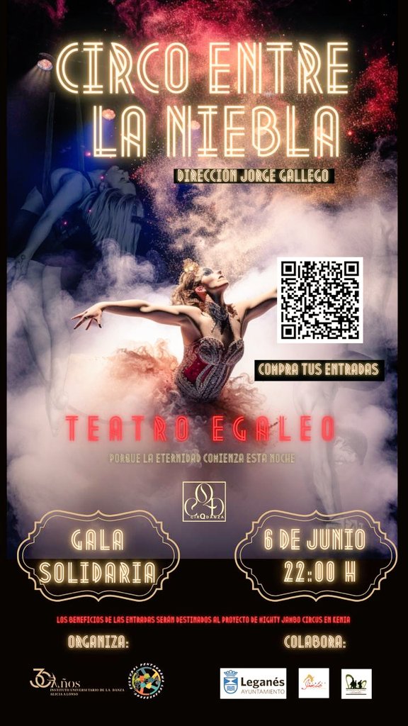 CulturalAsc's tweet photo. Última llamada!!!! Este viernes día 6 a las 22:00 en el Teatro EGALEO de #Leganes un espectáculo mágico por una gran causa social, venta de entradas a 5€ en: https://t.co/ssGCGVOiNM
Y 2 horas antes de la función en taquillas del teatro. @AytoLeganes @instituto_danza https://t.co/ZvsxmSbDfr