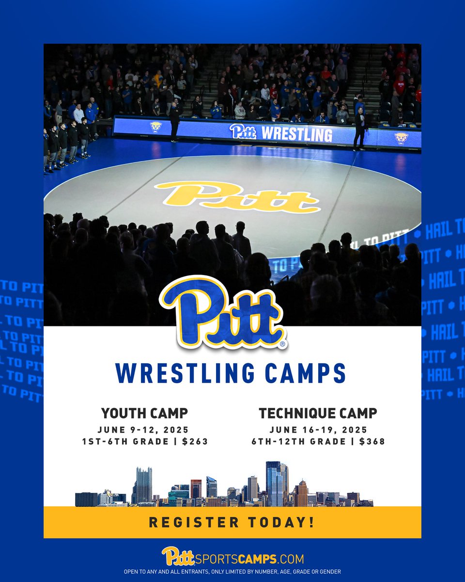 🚨 Final chance to sign up for one of our wrestling camps.

Secure your spot TODAY ➡️ pittwrestlingcamp.com