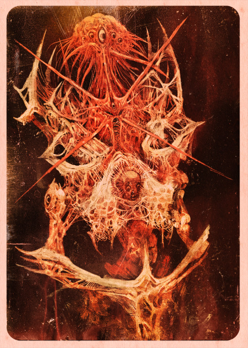 Seventh Manifestation of Ahlmq'chteurgnmë'xil'yior, Lord of  Vur'ghnulczeür  by Daniel Vega

Now there's a mouthful.