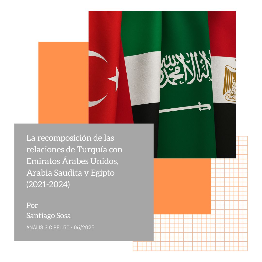 ¡LLEGAMOS A LAS 50 EDICIONES DE #AnálisisCIPEI 🌍!

En esta oportunidad, Santiago Sosa aborda el vínculo de Turquía 🇹🇷 con EAU 🇦🇪, Arabia Saudita 🇸🇦 y Egipto 🇪🇬: su devenir reciente y futuros desafíos.

Leela acá hdl.handle.net/2133/29607 
Ediciones previas rephip.unr.edu.ar/collections/29…