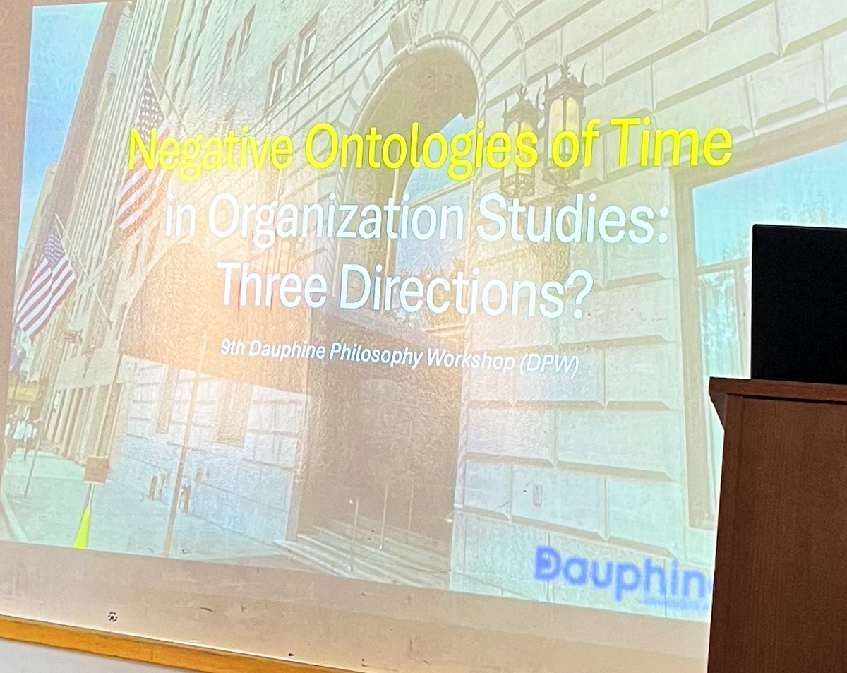 DavidCh27992090's tweet photo. Privilege to present at the Universite Paris Dauphine @DauphineDpw Philosophy workshop on Negative Ontologies of Time #WorkingWithTheNegative https://t.co/XyrV9xqnSa https://t.co/Ci4aMXOYvB
