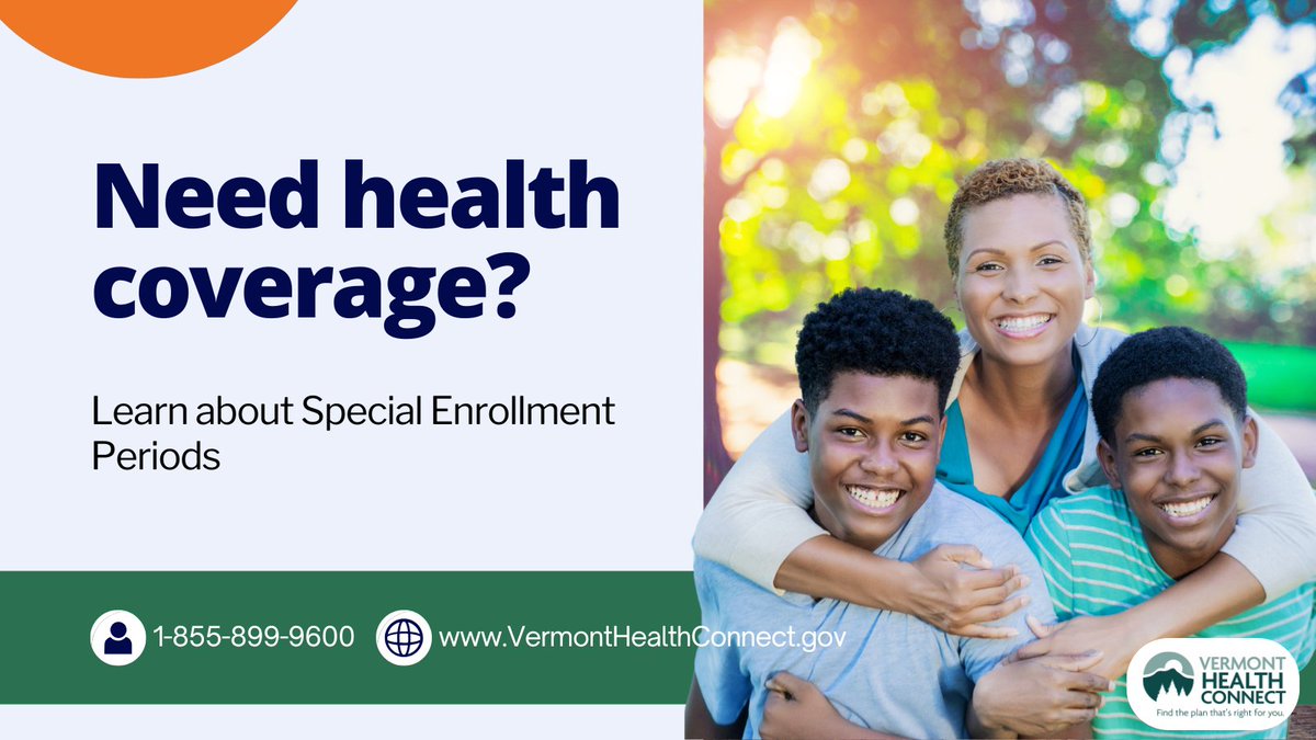 Life is full of changes. Vermont Health Connect is here to help individuals and families #StayCoveredVT. Certain life events may qualify you for a Special Enrollment Period to enroll in a plan that fits your needs and budget. Find out more ➡️ VermontHealthConnect.gov