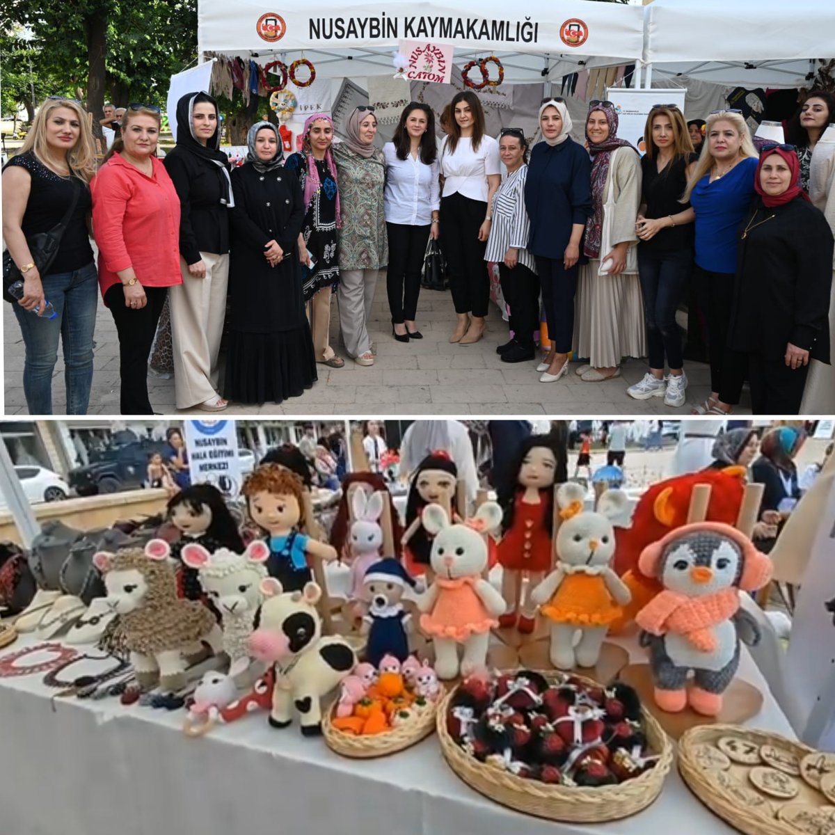 Nsy_Kaymakamlik's tweet photo. 📍Nusaybin/El Emeği, Göz Nuru, "Yıl Sonu Sergisi"🪡👐🧵

Kaymakamımız Sayın Evren ÇAKIR'ın eşi Başak ÇAKIR Hanımefendi, İlçe Millî Eğitim Müdürümüzün eşi Elif Kevser ÇETİN, Halk Eğitimi Merkezi Müdürümüzün eşi Kevser BİLGİÇ, AK Parti Nusaybin İlçe Başkanının eşi Nebihe YILDIZOĞLU ve beraberindekilerle, "Hayat Boyu Öğrenme Haftası" kapsamında Halk Eğitimi Merkezi usta öğreticilerimiz ve kursiyerleri tarafından hazırlanan "Yıl Sonu Sergisi"nin açılış programına katıldı. 🧵🧶🪡

El emeği, göz nuru ürünlerin sergilendiği stantları gezen Başak ÇAKIR Hanımefendi, usta öğreticilerimizi ve kursiyerleri emeklerinden dolayı tebrik etti. 

📍Mitanni Kültür Merkezi

#HayatBoyuÖğrenme
#Nusaybin #Mardin
@TC_icisleri @AliYerlikaya 
@Mardin_Valiligi @tuncay_akkoyun