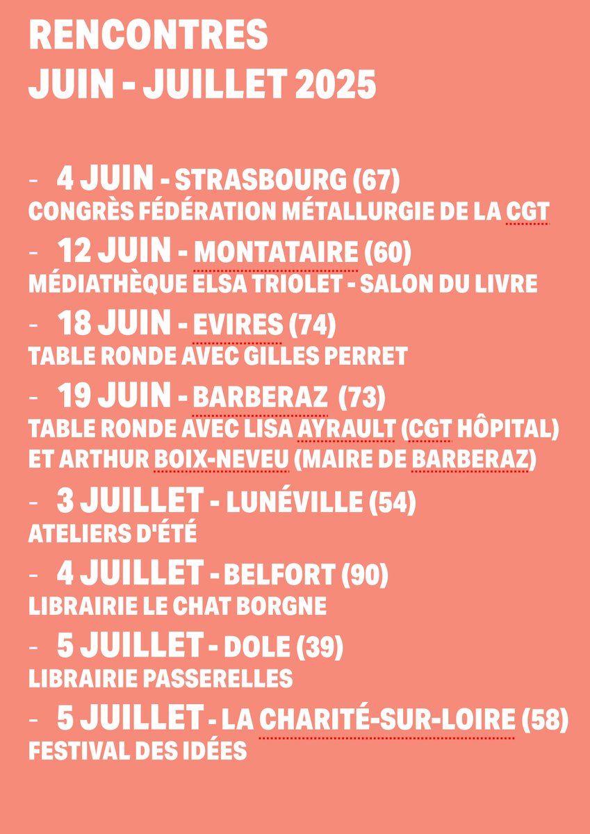 Vincent Jarousseau (@vincejarousseau) on Twitter photo RENCONTRES - Les rencontres, dédicaces ou tables rondes autour de mon livre "Dans les âmes et les urnes" se poursuivent en ces mois de juin et juillet avant la pause estivale. D'autres rendez-vous sont déjà programmés pour la rentrée. On en reparle bientôt !
<a href="/les_arenes/">Éditions Les Arènes</a> RENCONTRES - Les rencontres, dédicaces ou tables rondes autour de mon livre "Dans les âmes et les urnes" se poursuivent en ces mois de juin et juillet avant la pause estivale. D'autres rendez-vous sont déjà programmés pour la rentrée. On en reparle bientôt !
<a href="/les_arenes/">Éditions Les Arènes</a>