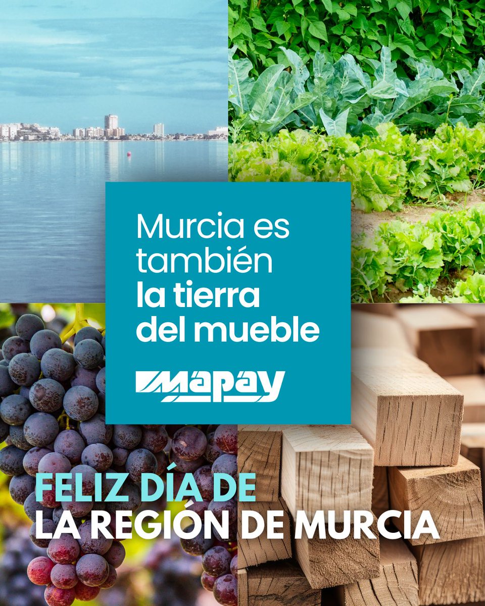 Murcia es tierra de huertas y playas. Tierra de la monastrell y de las marineras. Una tierra con historia, sí.
Pero también es la tierra del mueble, del mueble de Yecla 🪑 🛋️ 🛏️

9 de Junio. Feliz día de la Región de Murcia ❤️

#regióndemurcia #murciaquehermosaeres #9dejunio