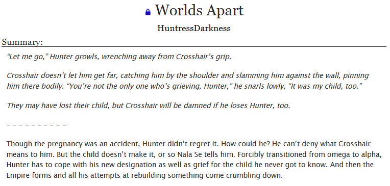 Huntress9901's tweet photo. Chapter 14 of Worlds Apart!!! :D Last chapter!

https://t.co/eYjgcaO3Qq

#thebadbatch #cloneshipping #crosshunt #polybatch #omegaverse https://t.co/pfY59W1Mdb