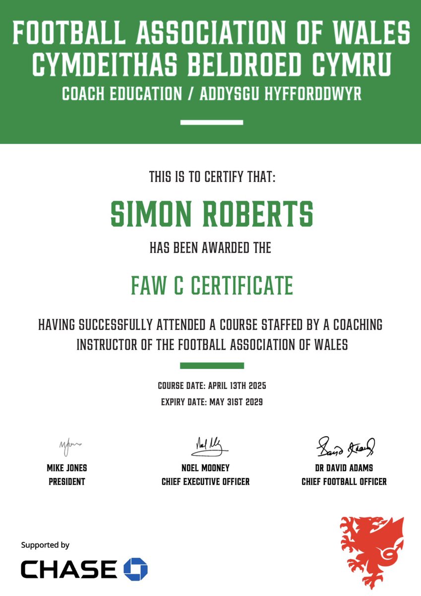 _SiRoberts's tweet image. First of many, October Pending ⏳

Many thanks to @FAWCoachEd @GuyH3 @dannybell_ &amp;amp; Steve 💪🏼