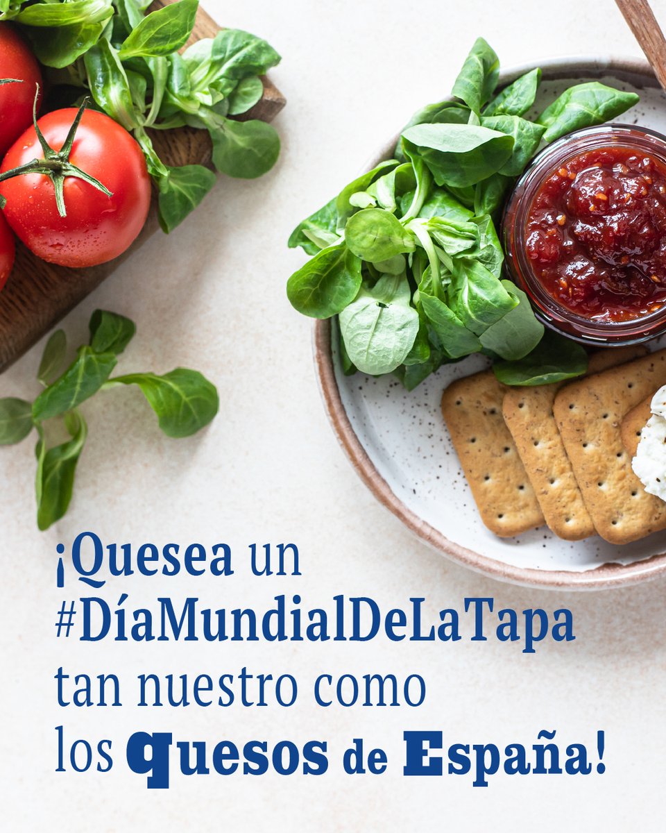 ¿Hay algo más español que una tapa? 🤔¡Sí! Una tapa con quesos de España 🧀🇪🇸Celebra el #DíaMundialDeLaTapa con mini tostas de queso manchego curado, mermelada de tomate 🍅 y albahaca 🌿¡Quesea por nuestras tapas! 💛 #queseaconquesosdeespaña #quesea #quesos #inlac #3lacteosaldia