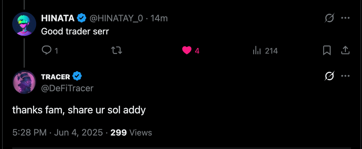 DeFiTracer's tweet photo. Thanks for support guys, it means a lot to me

Sent $SOL rewards to the most active followers 🫶 https://t.co/5N1Djuefzm