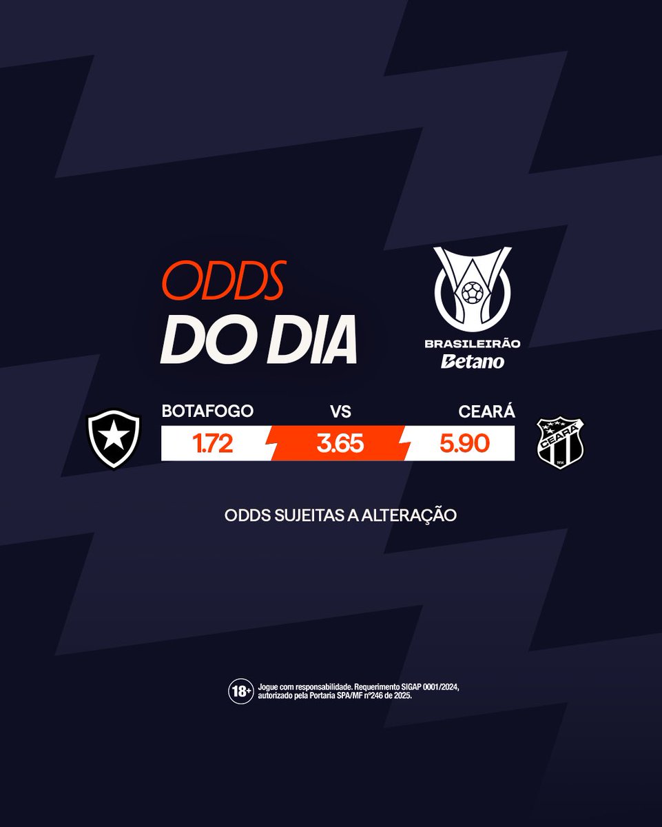 Se liga na ODDS do confronto entre Botafogo e Ceará! 👀

encurtador.com.br/D2DWc