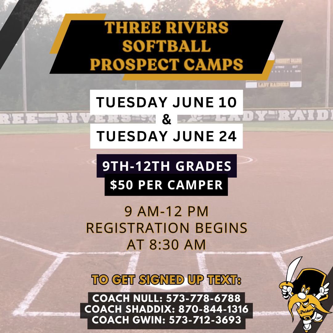 3Rsoftball's tweet image. Less than a week away. Few spots still available for the 10th.
Can’t wait!