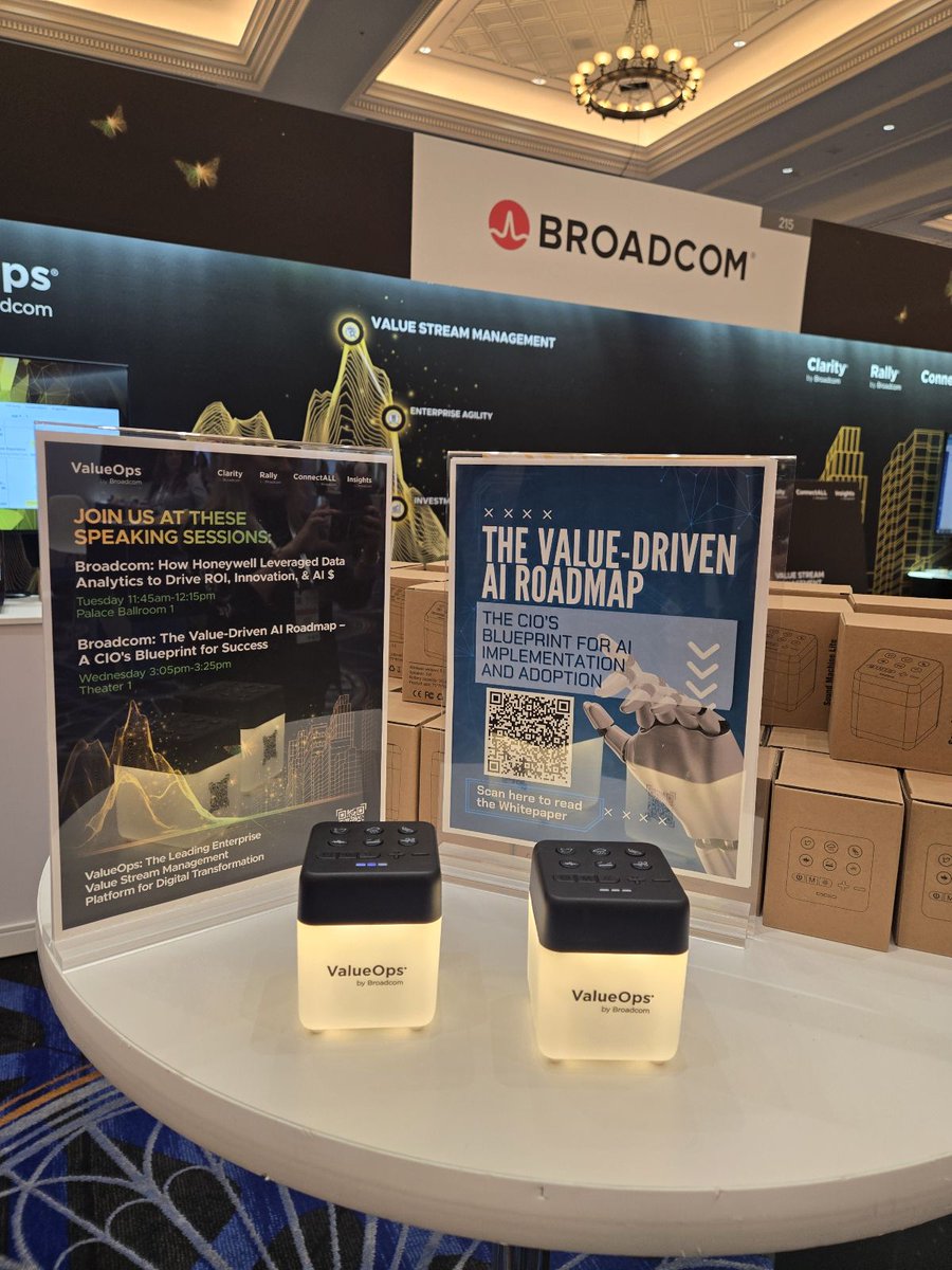 BroadcomVSM's tweet image. Day 2 at #GartnerAPPS and the energy’s still strong.

Thanks to everyone who joined the Honeywell session — real talk on ROI, AI, and outcomes with #ValueOps.

We’re back at booth 215. Stop by.
#ValueStreamManagement