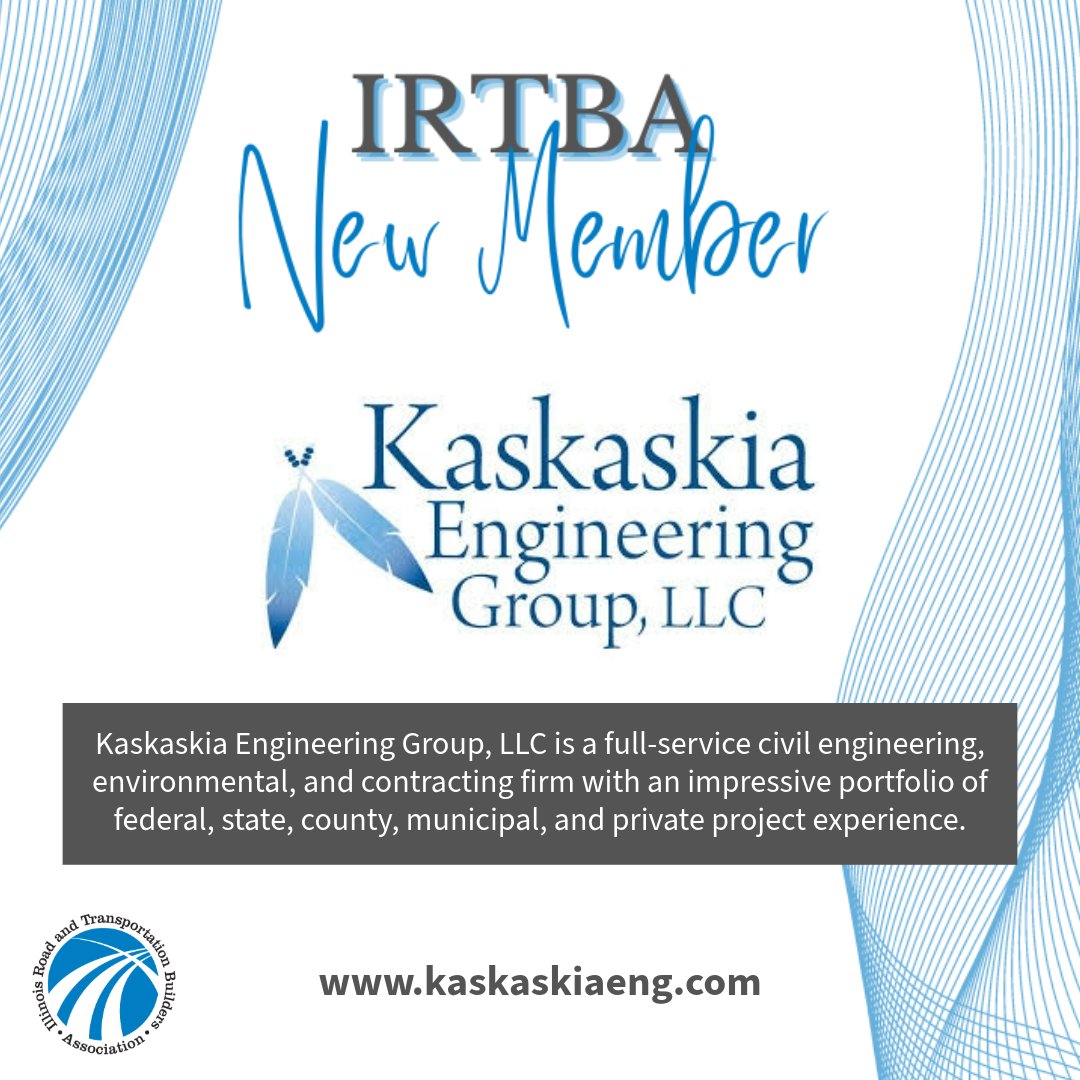 🎉We would like to welcome one of our newest members, <a href="/KaskaskiaENG/">Kaskaskia Eng Group</a>, to IRTBA!🎉

Learn more by visiting kaskaskiaeng.com!