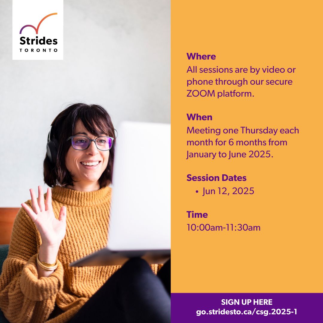 stridesTO's tweet image. The last 2025 Autism Caregiver Support Group session is on Thursday, June 12, 2025. 💻 Sign up at go.stridesto.ca/csg.2025-1 #StridesTO #AutismAcceptance #Parenting