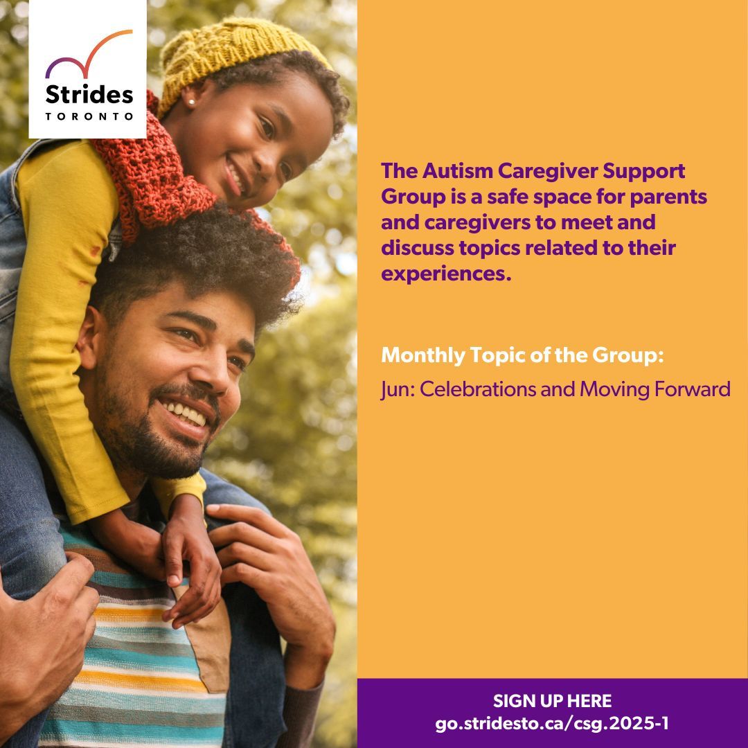 stridesTO's tweet image. The last 2025 Autism Caregiver Support Group session is on Thursday, June 12, 2025. 💻 Sign up at go.stridesto.ca/csg.2025-1 #StridesTO #AutismAcceptance #Parenting