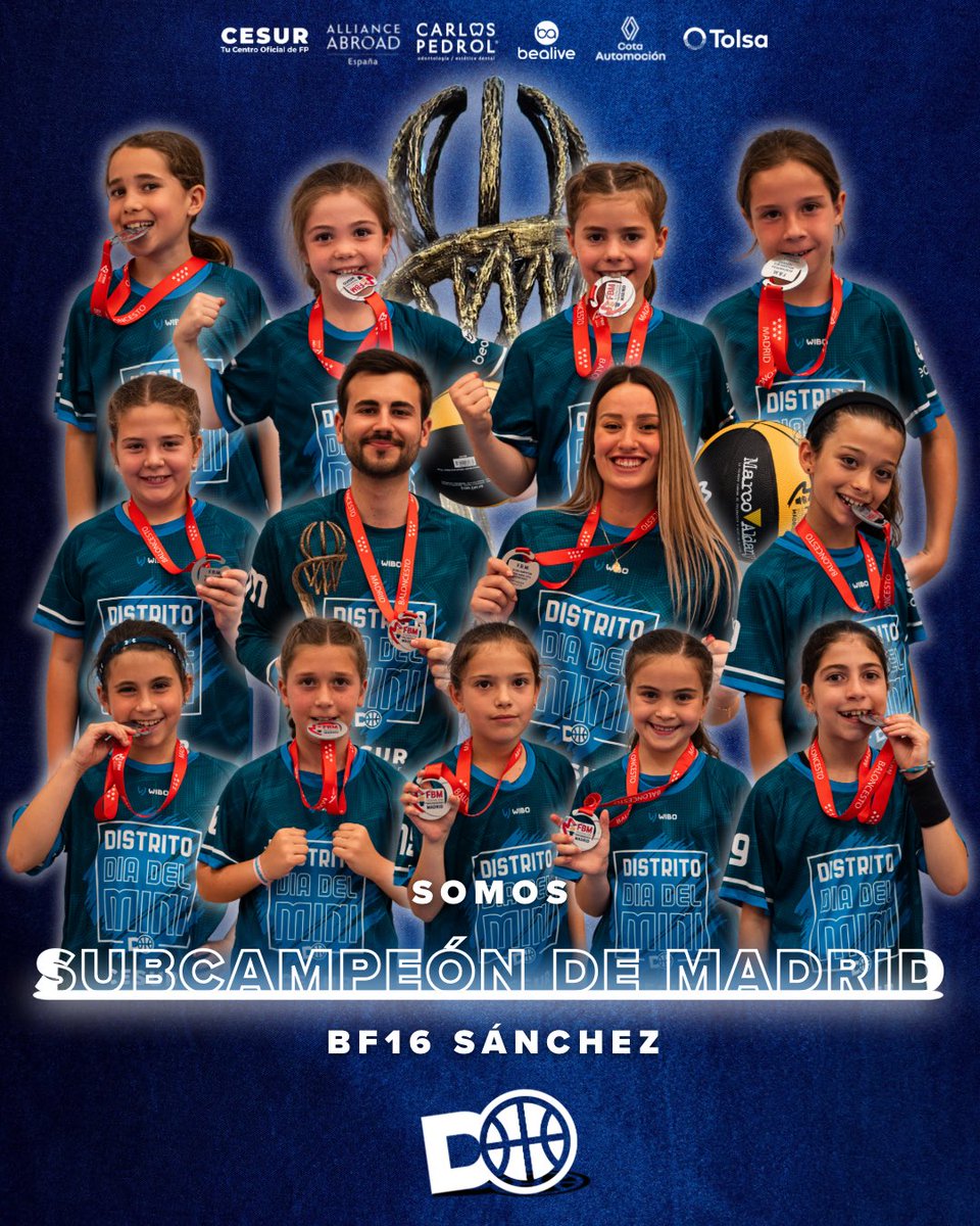 DistritOlimpico's tweet photo. 💙𝐒𝐎𝐌𝐎𝐒 𝐒𝐔𝐁𝐂𝐀𝐌𝐏𝐄𝐎𝐍𝐀𝐒 𝐃𝐄 𝐌𝐀𝐃𝐑𝐈𝐃💙

🔥Nuestro BF16 Sánchez consigue la medalla de plata en la categoría Benjamin Femenino 1º año. ¡ENHORABUENA! 

#FamiliaDO #BF16Sánchez https://t.co/DSreq5oL9u