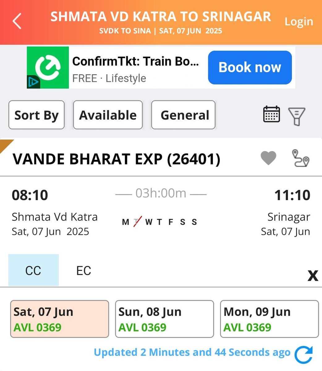 trainwalebhaiya's tweet image. Finally It's Here 😍, 1st Train service connecting Kashmir to rest of India 🇮🇳 #IndianRailways