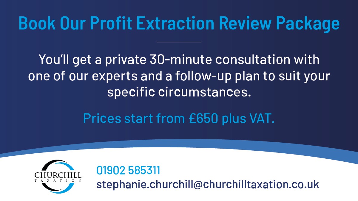 📢 NEW OFFER! Get expert advice on taking money out of your business with our Profit Extraction Review Package  📢

Learn more and book: churchilltaxation.co.uk/profit-extract… 

#ProfitExtraction #UKBusiness #TaxAdvice
