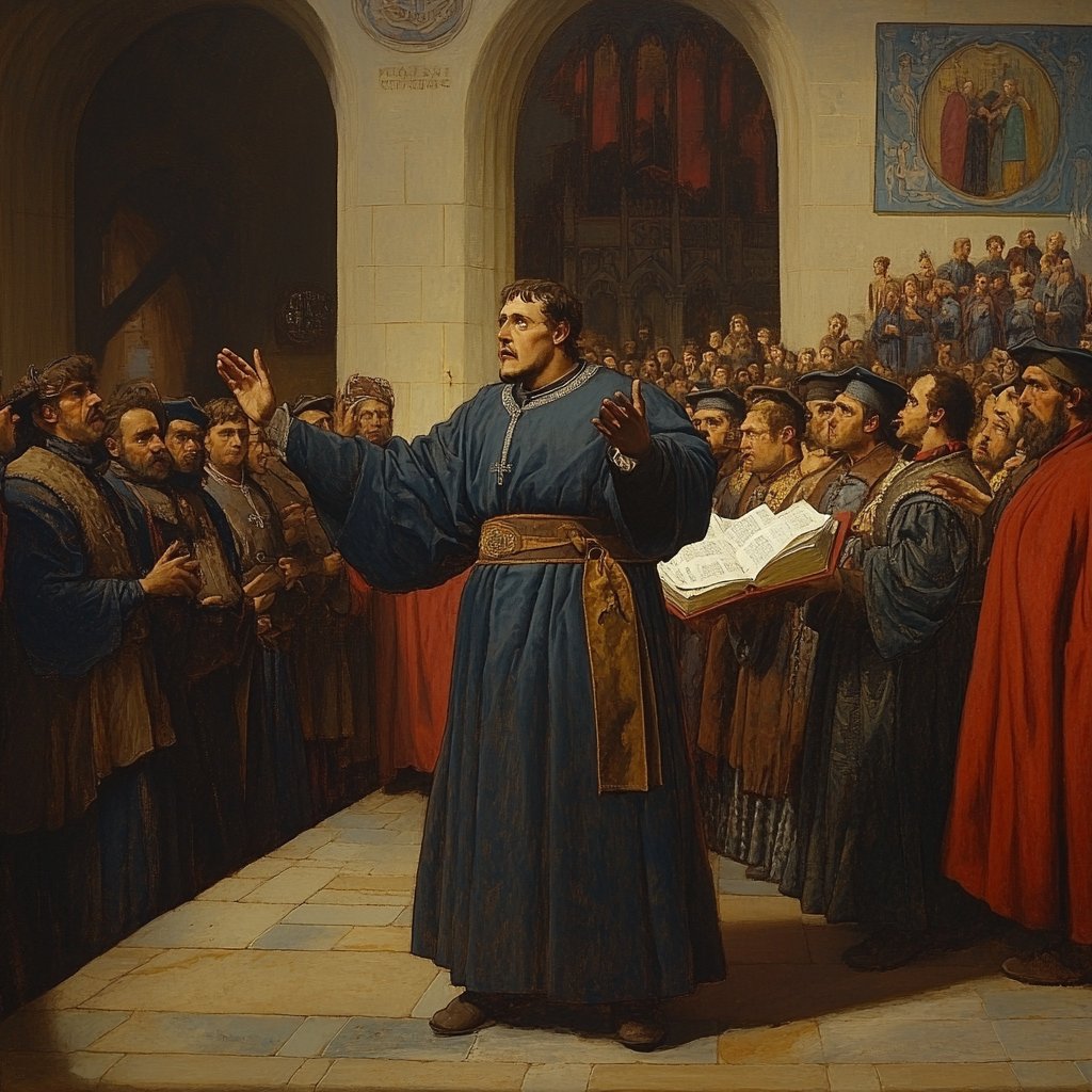 PaulVanderKlay's tweet photo. @richardrohlin @kalezelden Little known fact Martin Luther wore denim at the Diet of Worms #denimwars https://t.co/UKELh1MdDd