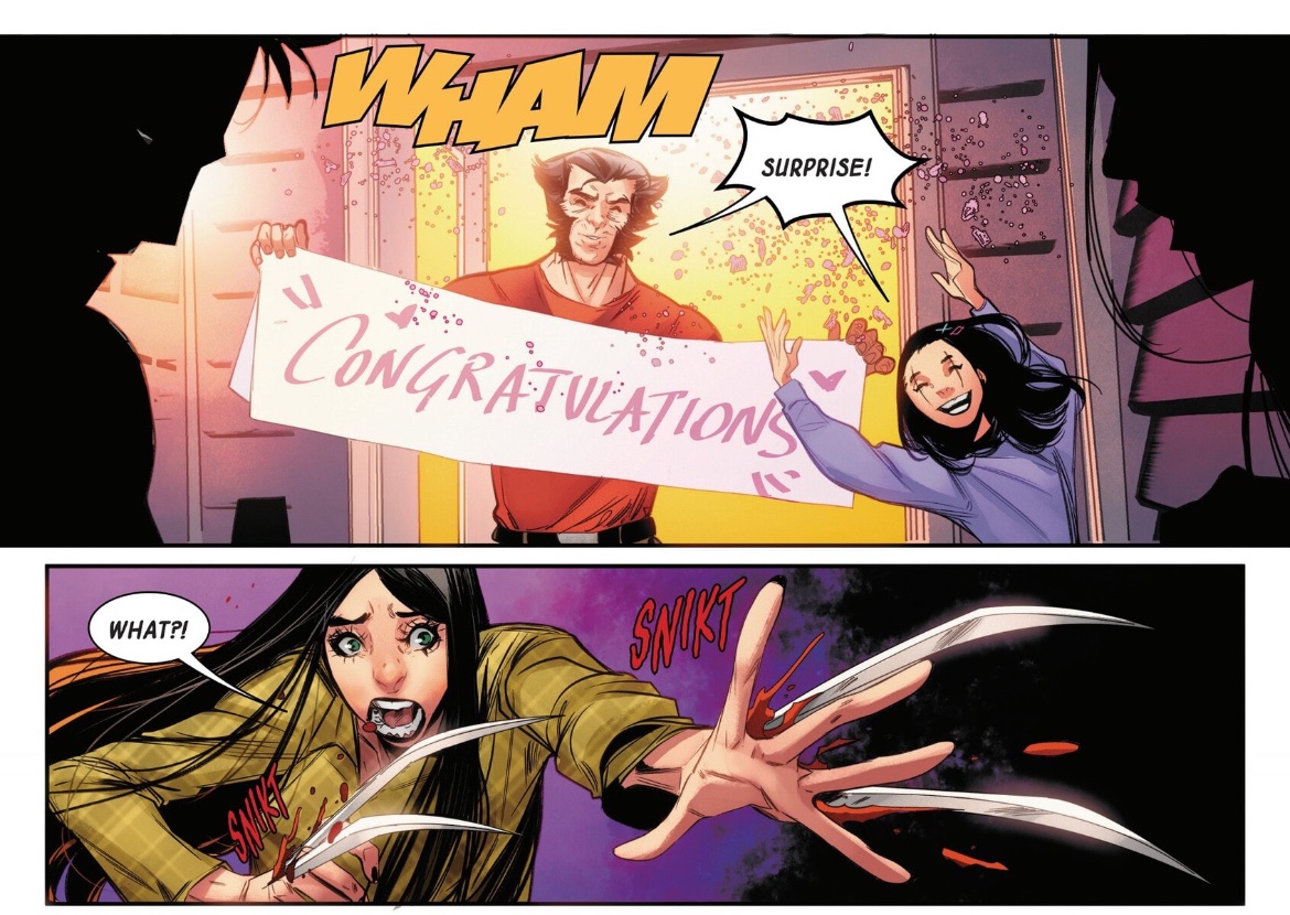 NMenfan's tweet photo. I need someone to do a comic of Logan waking up in a cold sweat screaming over this 🤣🤣🤣😭

@GailSimone ?
#spoilers #laurakinneywolverine #xmen #XSpoilers #laurasdreamislogansworstnightmare https://t.co/Bx4HYxIM3y