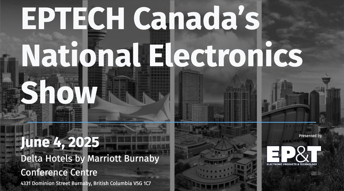 GreatLittleBox's tweet image. Experience the latest in electronics at EPTECH—Canada’s premier coast-to-coast tech expo—now in Vancouver! Meet industry leaders, engineers, and designers shaping the future of innovation. Find event details through the link: bit.ly/4jmWifI #electronics #eptech