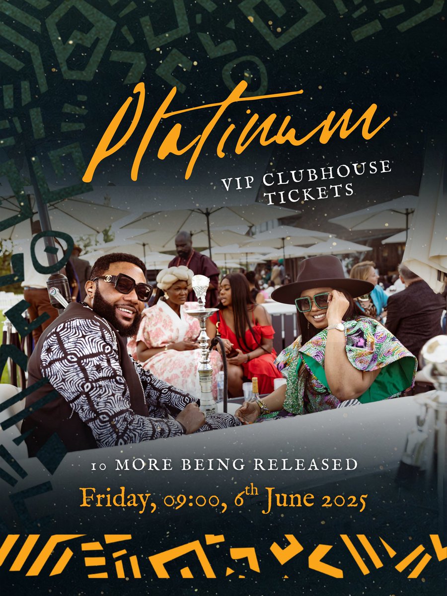 luxafriquepolo's tweet photo. Plot twist! 👀
We heard you after our Platinum VIP sold out last week… so we’re being generous and dropping 10 MORE tickets this Friday at 09:00 ✨
You know what to do - set those alarms and don’t say we didn’t warn you 📱
#LuxAfriquePolo #PlatinumVIP #London #Festival https://t.co/89vQzAnmwn