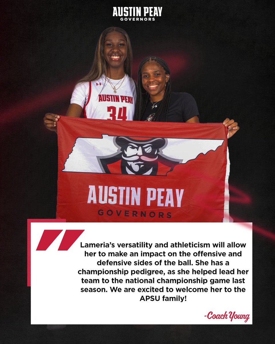 𝗦𝗜𝗚𝗡𝗘𝗗: 𝗟𝗔𝗠𝗘𝗥𝗜𝗔 𝗧𝗛𝗢𝗠𝗔𝗦🎩🏀

-Averaged 7.8 points and 9.6 rebounds per game in the 2024-25 season.
-Had a 21 point, 18 rebound game against Wallace State-Hanceville, Feb. 13.

#LetsGoPeay