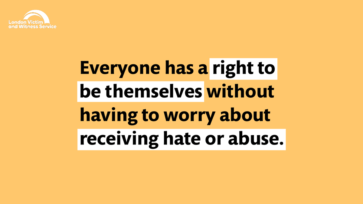 No one should face hate for who they are.

This #PrideMonth, we’re reminding you that discrimination and hate crime against LGBTQ+ people is unacceptable.

If you’ve been affected by hate crime, we’re here to support you.

📞0808 168 9291 
💬londonvws.org.uk