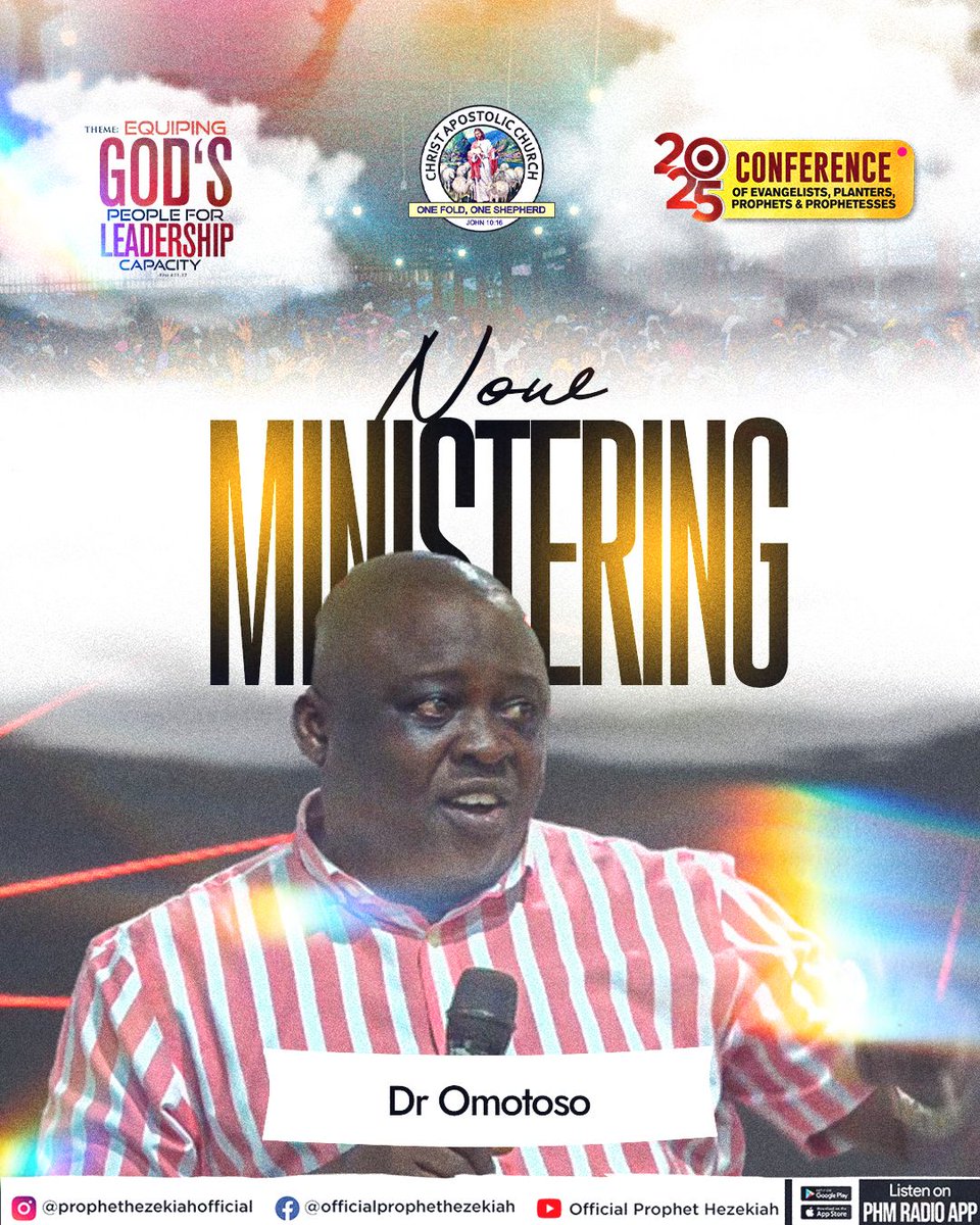 prophethezekiah's tweet photo. ๐๏ธNOW MINISTERING: Dr. Omotosho
๐ฉบ Workshop Topic: Your Health and Your Ministry
Dr. Omotosho is teaching on how to sustain your health while fulfilling your calling.
๐ข SHARE this moment โ itโs time to take health in ministry seriously.
#NowMinistering #CACConference2025 https://t.co/a5x1oK8qZ6