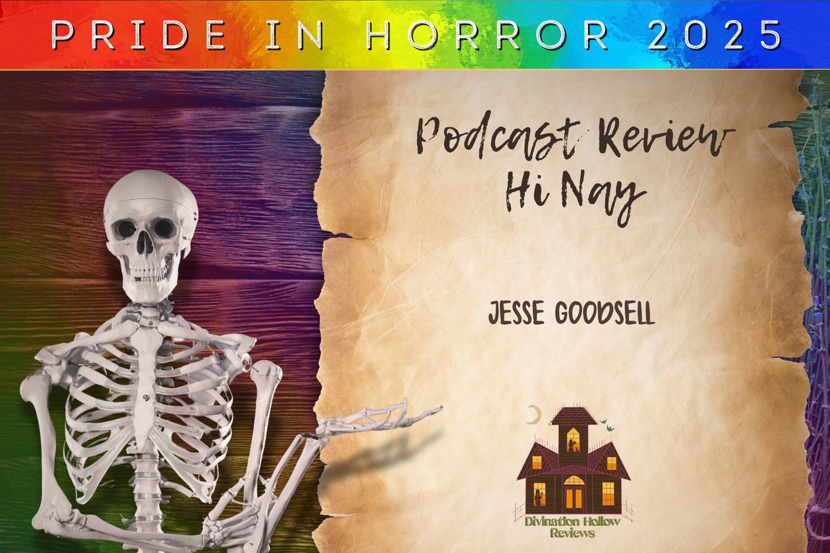 Today's Pride in Horror feature is a guest post from Jesse Goodsell, who reviews the supernatural horror podcast, Hi Nay

#horror #podcast 

divinationhollow.com/reviews-and-ar…