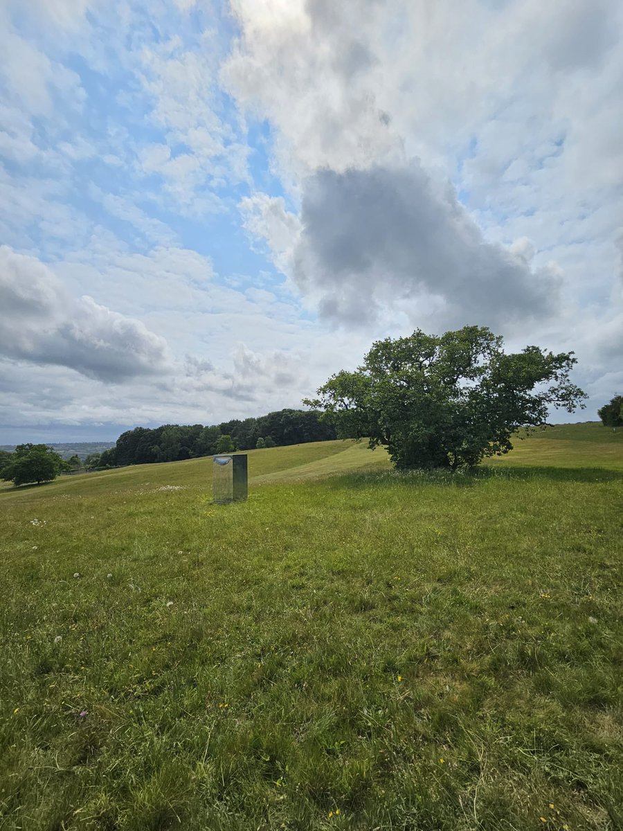 elemc53's tweet photo. Taking stock at this majestic oak tree in Ashton Court. Thank you to LJ for sharing your story and the wonderful volunteers who spoke to us #iwouldbehereificould #mirrorbox #mecfs #longcovid #fundresearchforME https://t.co/3aJDmepkLr
