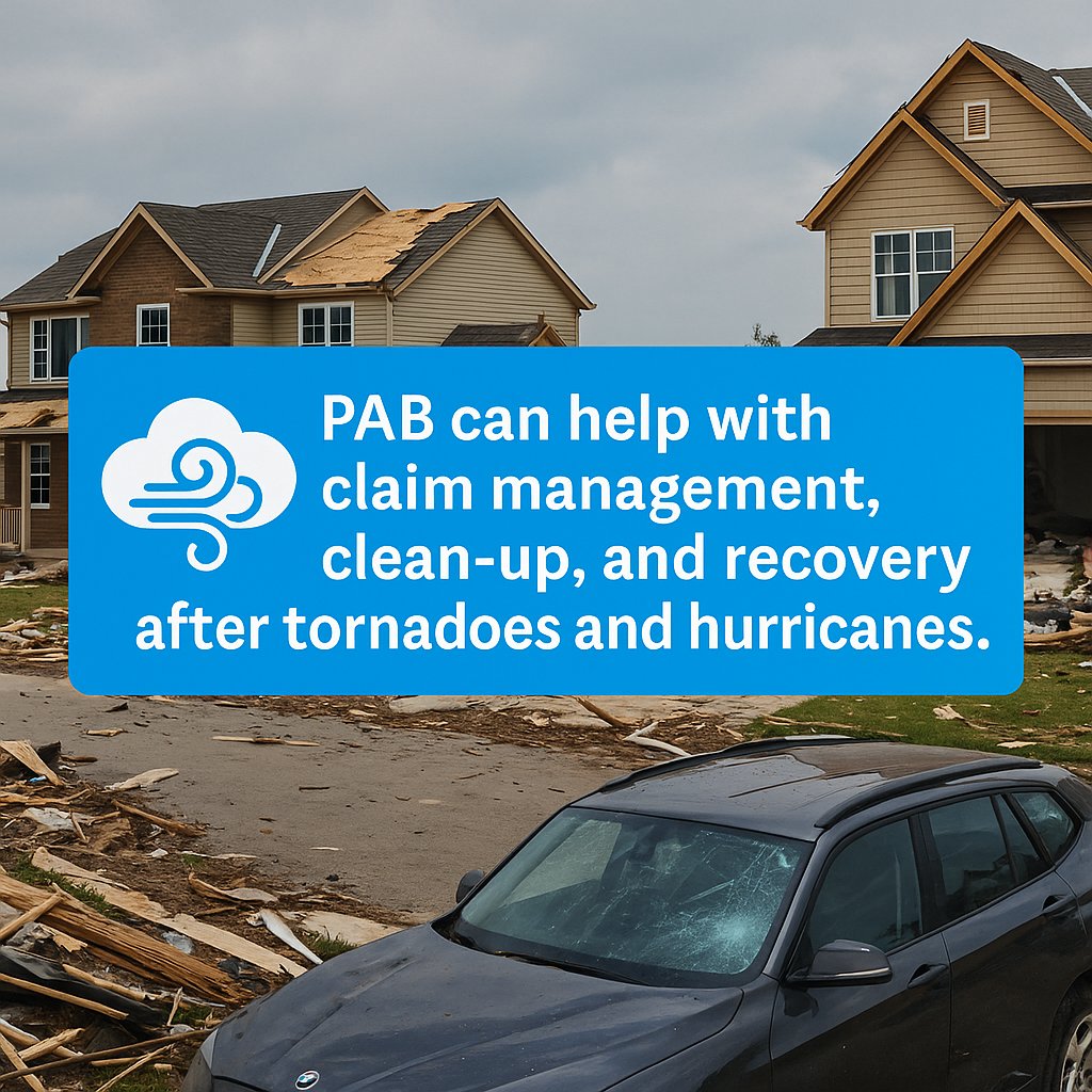 PAB can manage your claim so you can get back to daily life.

#ClaimHelp #FireDamage #Tornado #Hurricane #HurricaneSeason #Insuranceclaim #WildfireDamage #Wildfire #PublicAdjusterArizona #PublicAdjusterColorado #PublicAdjusterTexas