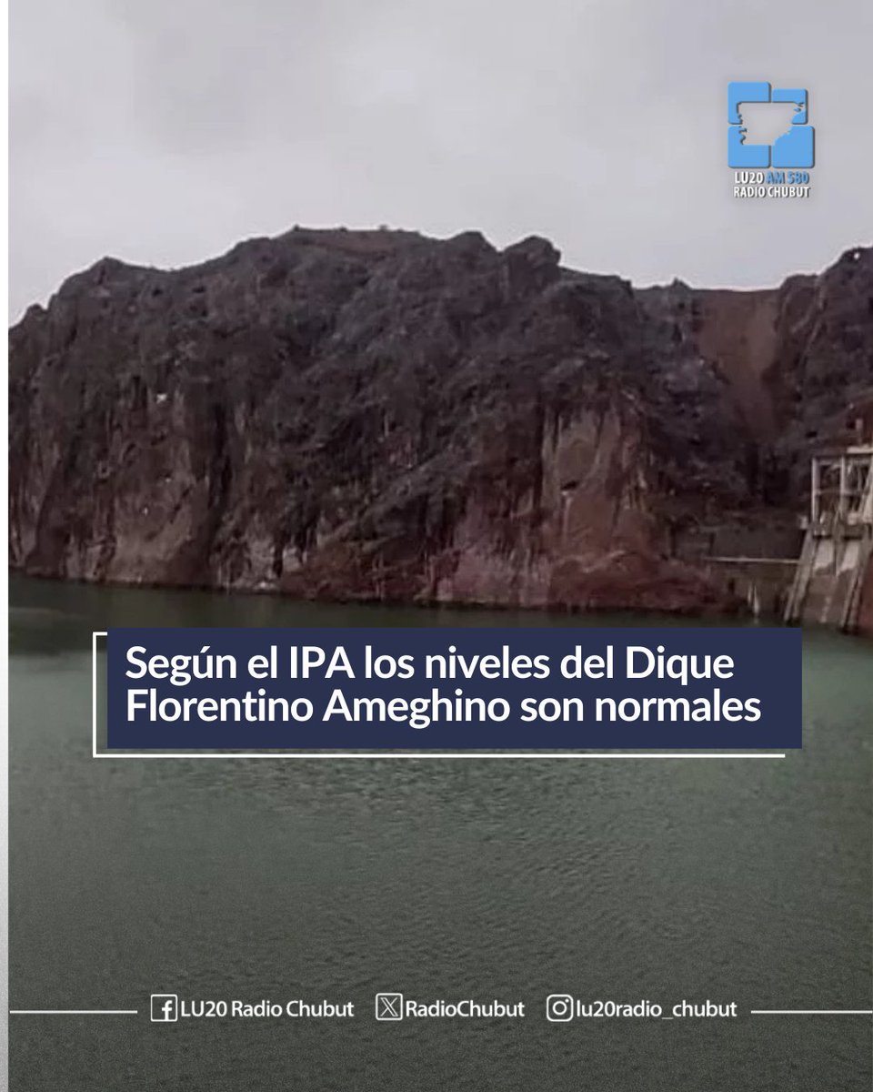 🔹Según el IPA los niveles del Dique Florentino Ameghino son normales

📌En diálogo con Radio Chubut, Esteban Parra, Administrador General de Recursos Hídricos de la provincia, aseguró que los niveles de agua en el Dique Florentino Ameghino se encuentran en condiciones normales.