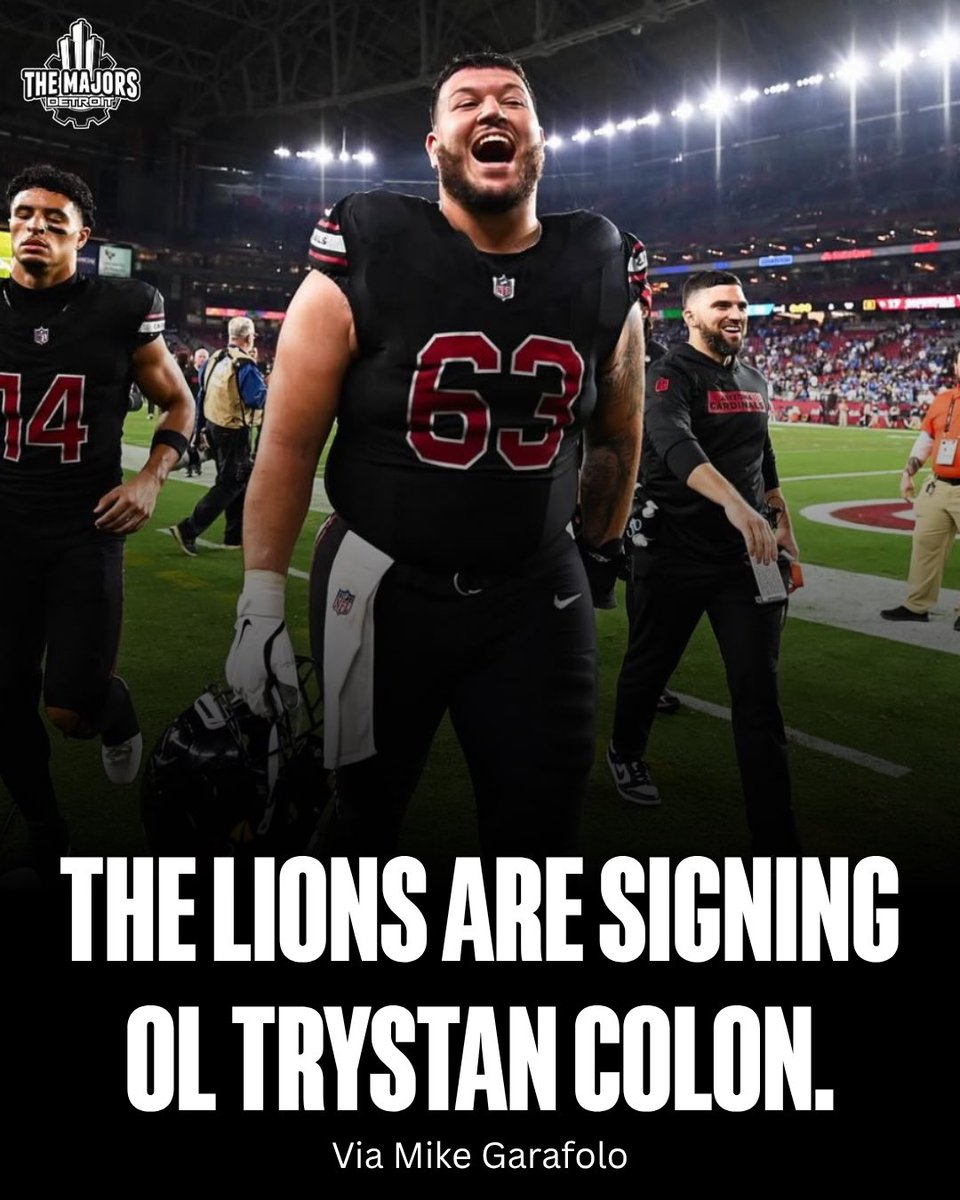 The Lions are reportedly signing OL Trystan Colon to a one-year deal according to Mike Garafolo. 

#OnePride