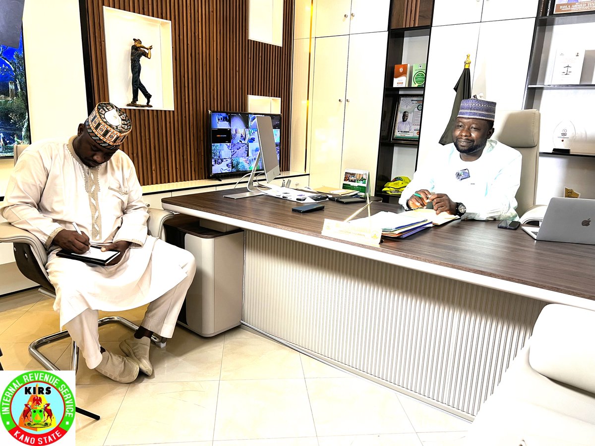 Kirsonline's tweet photo. In the Spotlight! 
 Honored to host Daily Nigeria at the KIRS headquarters, where our Executive Chairman, Dr. Zaid Abubakar, shared valuable insights on tax administration, revenue generation, and economic development in Kano State. #KIRS #Taxation #KanoState https://t.co/9AJqJiMpVK