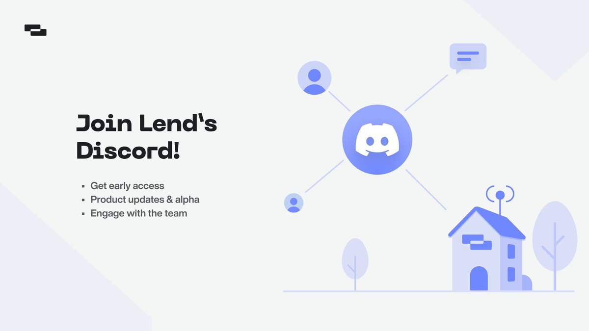 🚀 Lend's Discord server is live!
Get early access and product updates.

🤝 Connect with the team, ask questions, suggest features and track the product progress!

👉 Come meet the future Lenders: ⁦discord.gg/zJHc9FMAev⁩
