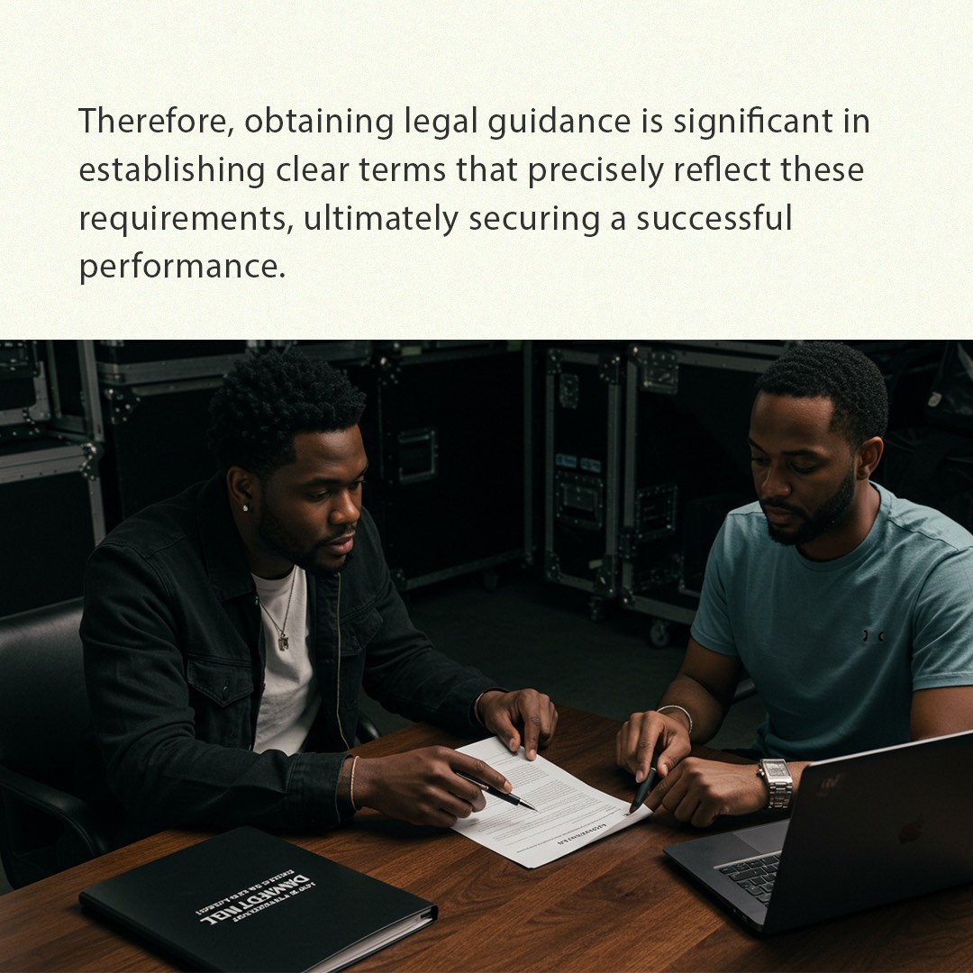 Behind every successful performance are important considerations put in place. One of which is the creative's Rider Pack.

 It outlines essential technical and hospitality needs such as :
-Sound
-light
-Security
-Accommodation.