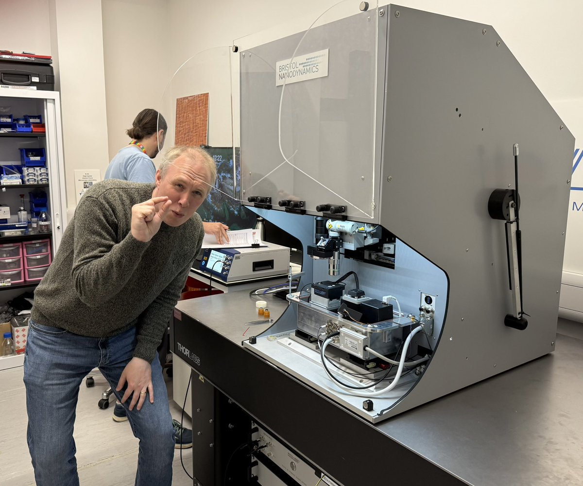 chofski's tweet image. Some days I’m reminded of why working in research can be so exciting. Imaging DNA at the sub-nanometre scale on this beast! High-speed scanning #AFM for the win.