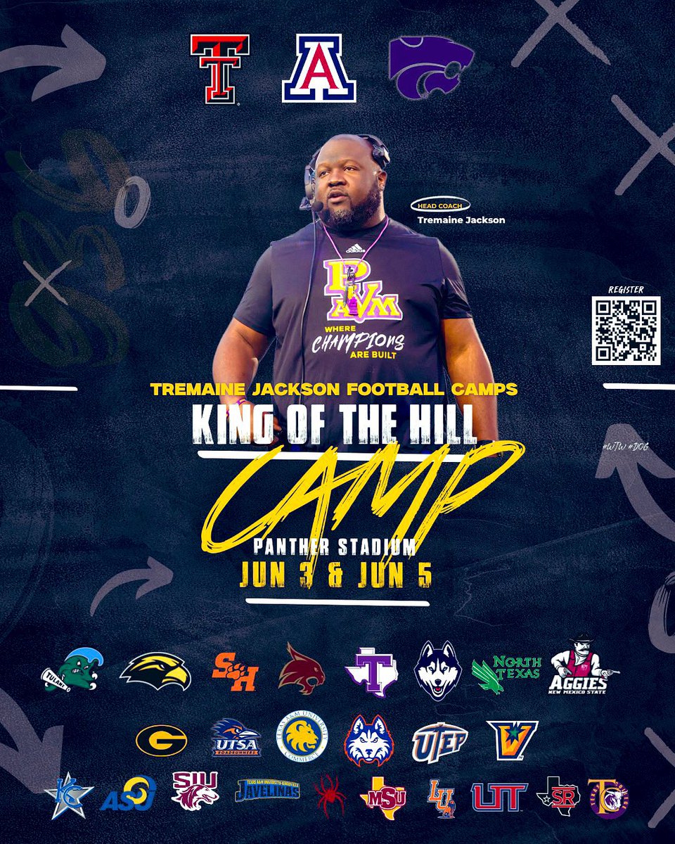 🚨1 MORE‼️

If yall missed the KING OF THE HILL Showcase — Sign Up for TOMORROW‼️

We will be in PV to record drills, 1-on-1s, and  help give an inside look on this INCREDIBLE Opportunity to SHOWCASE YOUR SKILLS‼️

Link With @CoachJack212 or 
pvpantherfootballcamps.com

#TXRecruits