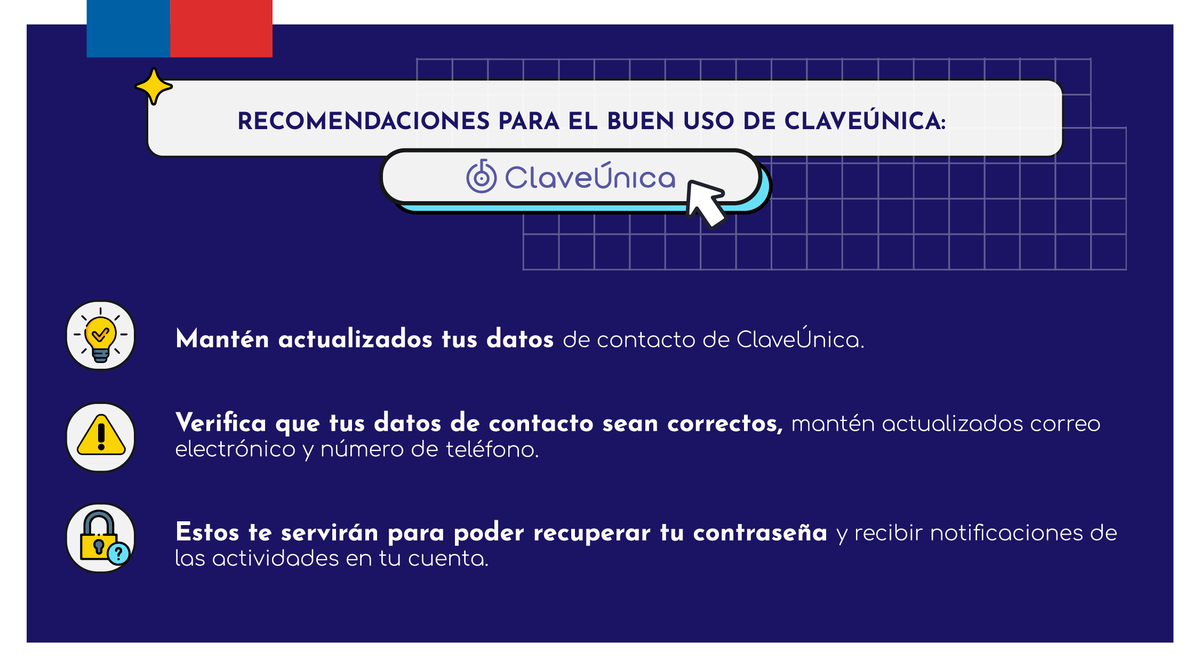 🚨 ¡Atención!

❌Nunca entregues tu ClaveÚnica, es personal e intransferible.

😮 Podrías ser víctima de una estafa.

✅ Úsala solo en tus dispositivos, crea una clave segura y mantén activado tu antivirus.

Más info 👉 tinyurl.com/4ydd6fzm