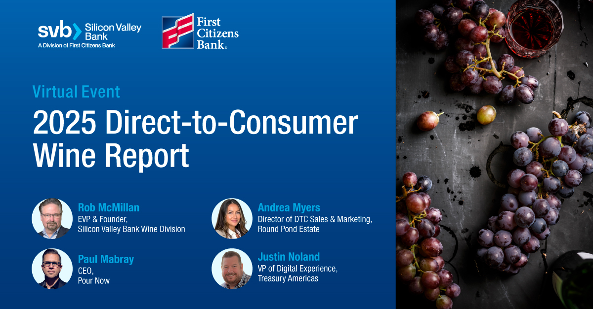 The annual #SVBWine Direct-to-Consumer Report comes out on 6/17! Tune in for our virtual launch event to hear industry pros weigh in on the key DtC trends identified in this year’s report: bit.svb.com/4mLIWMR